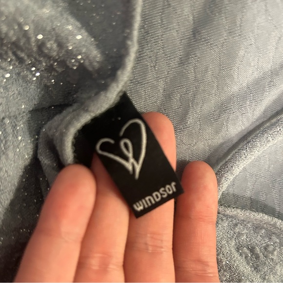 WINDSOR DRESS BLUE AND SPARKLY WITH BEAUTIFUL STRAP ACCENTS - Picture 4 of 4